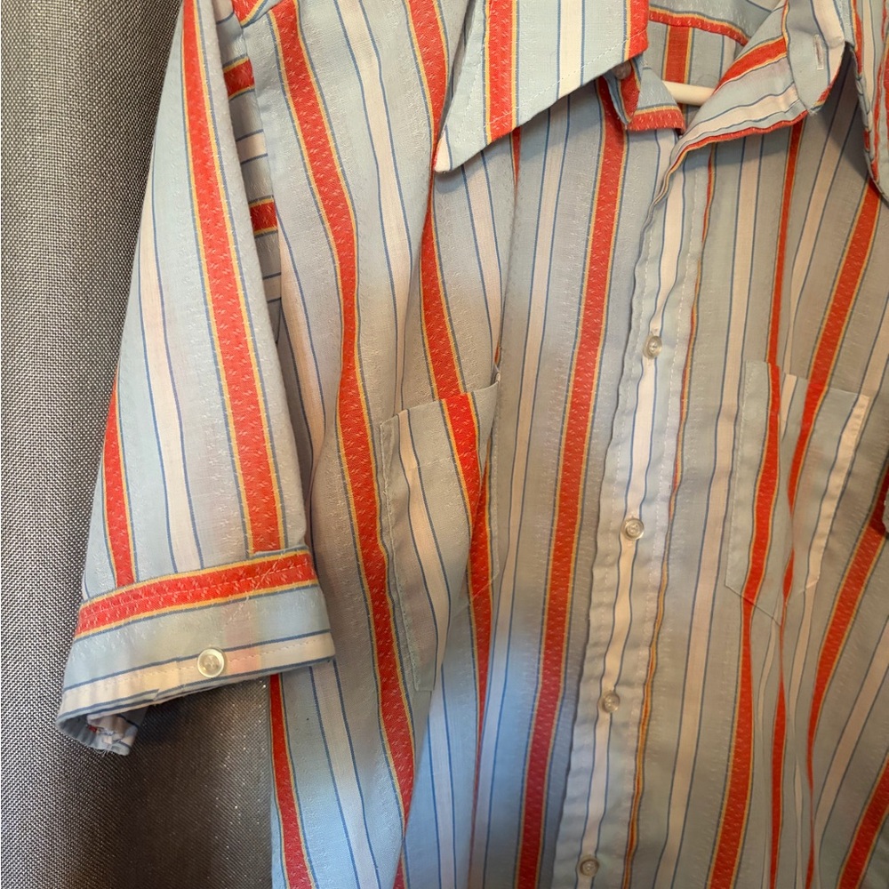 Vintage Men's Striped Shirt - Picture 4 of 6